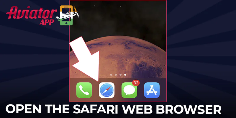 Open browser for Search Aviator application